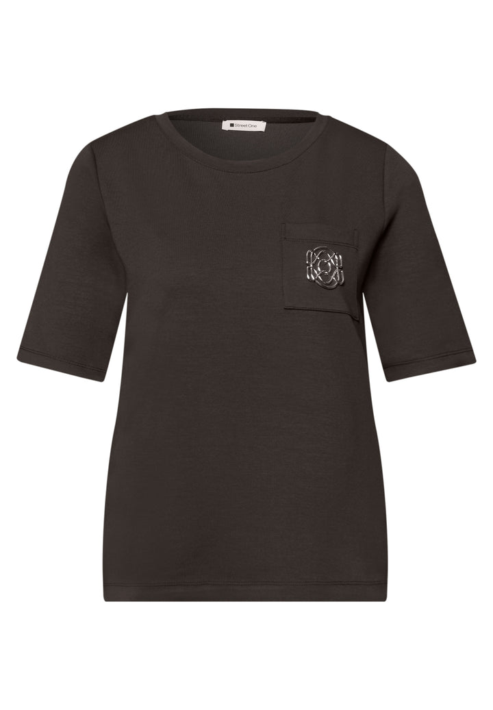 shirt w.deco detail, espresso brown 17276 Bild 1