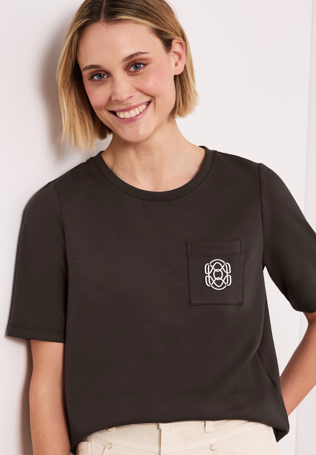 shirt w.deco detail, espresso brown 17276 Bild 6