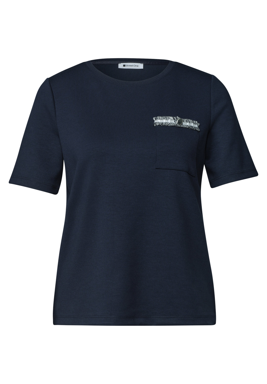 shirt w.deco tape at pocket, darkest blue 17915 Bild 1