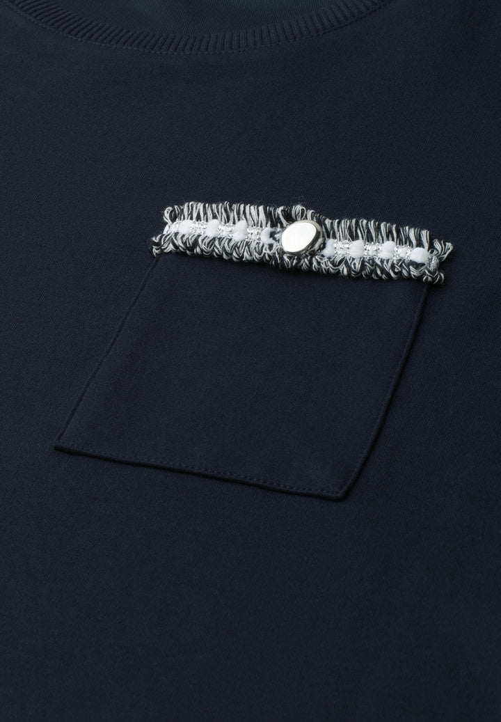 shirt w.deco tape at pocket, darkest blue 17915 Bild 2