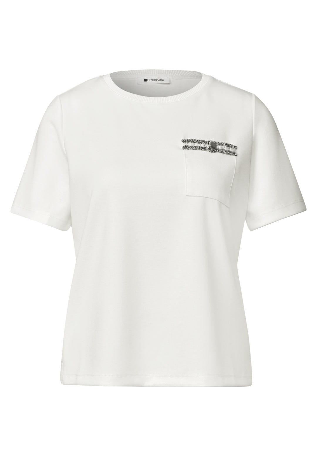 shirt w.deco tape at pocket, off white 10108 Bild 1
