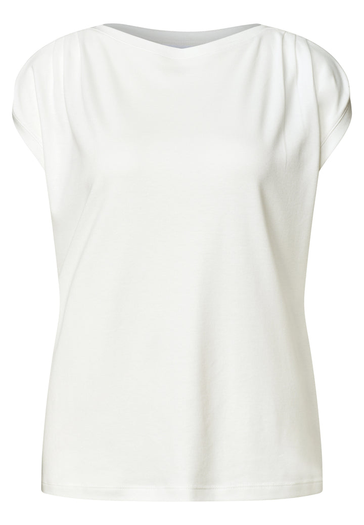 shirt w.pleated shoulder, off white 10108 Bild 1