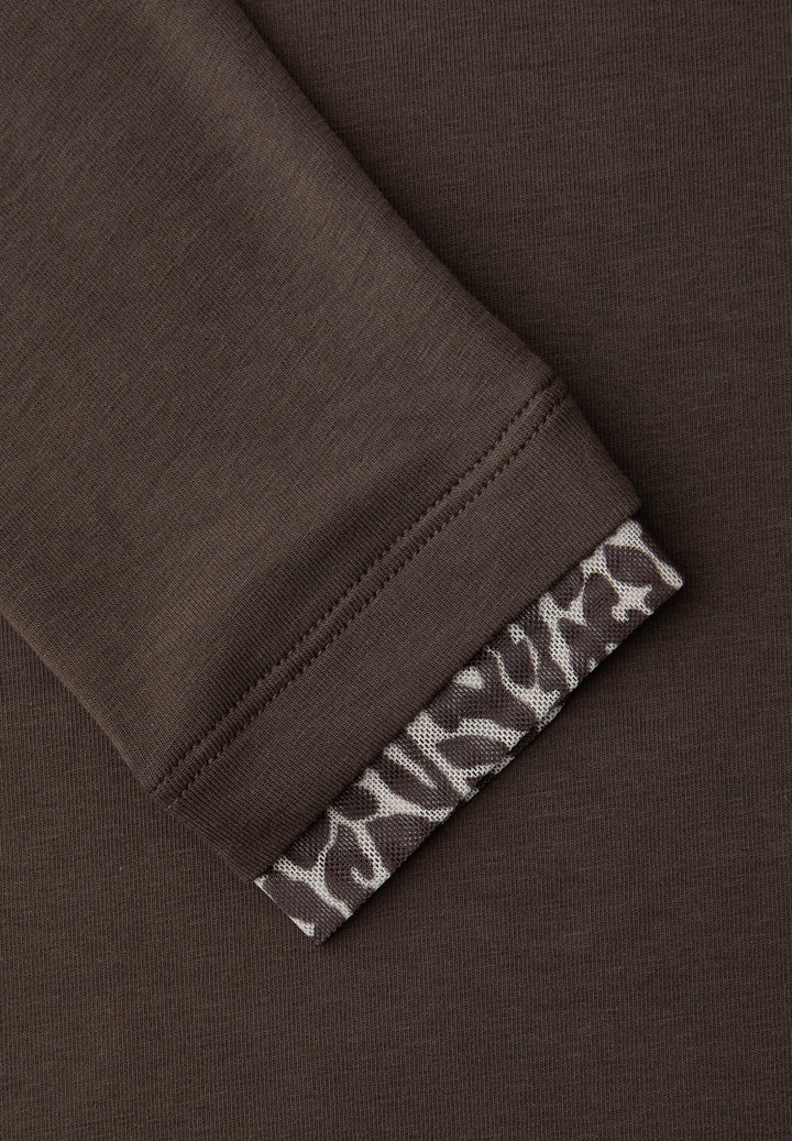 shirt w.printed mesh cuffs, molten earth 17516 Bild 2