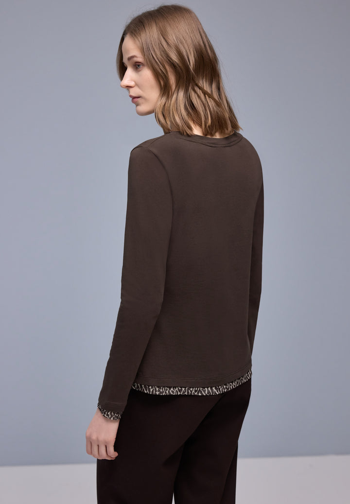 shirt w.printed mesh cuffs, molten earth 17516 Bild 4