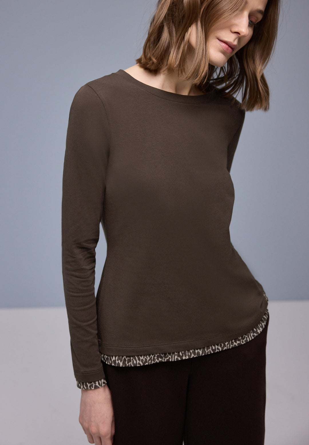 shirt w.printed mesh cuffs, molten earth 17516 Bild 7