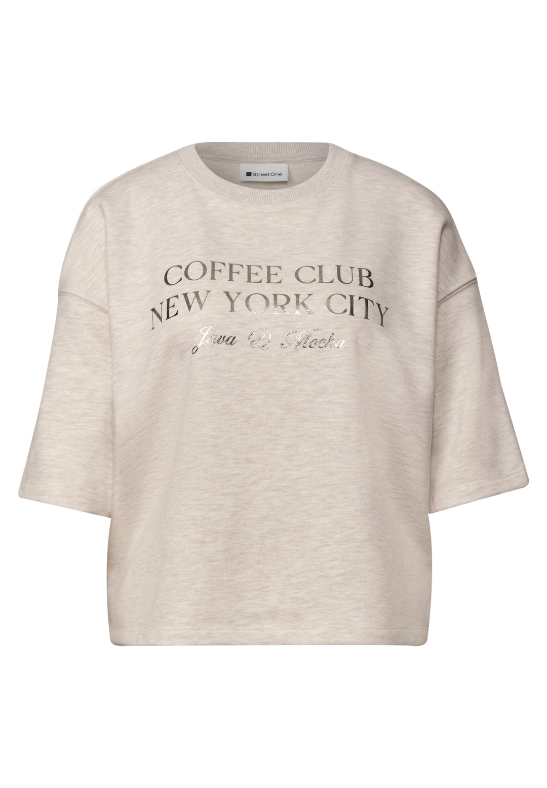 Short Boxy Crewneck, clay sand mel. 28039 Bild 1