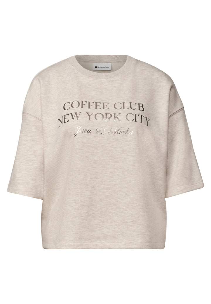 Short Boxy Crewneck, clay sand mel. 28039 Bild 1