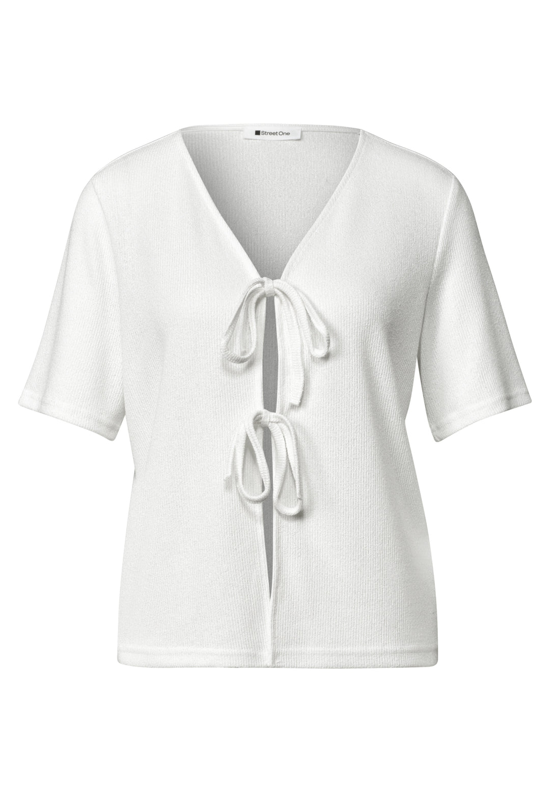 short knit look jacket w.strin, off white 10108 Bild 1
