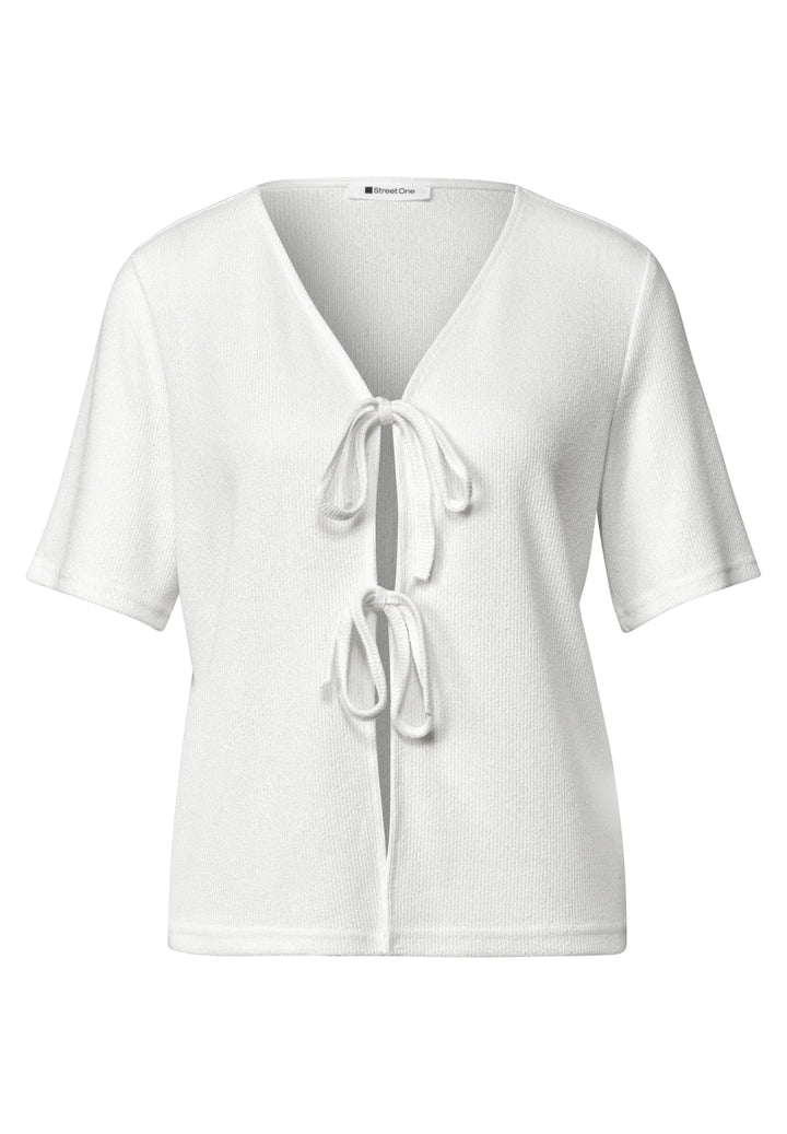 short knit look jacket w.strin, off white 10108 Bild 1