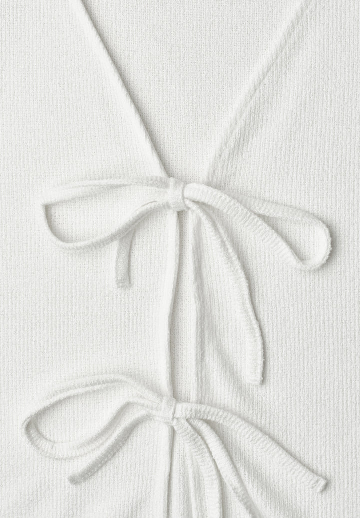 short knit look jacket w.strin, off white 10108 Bild 2