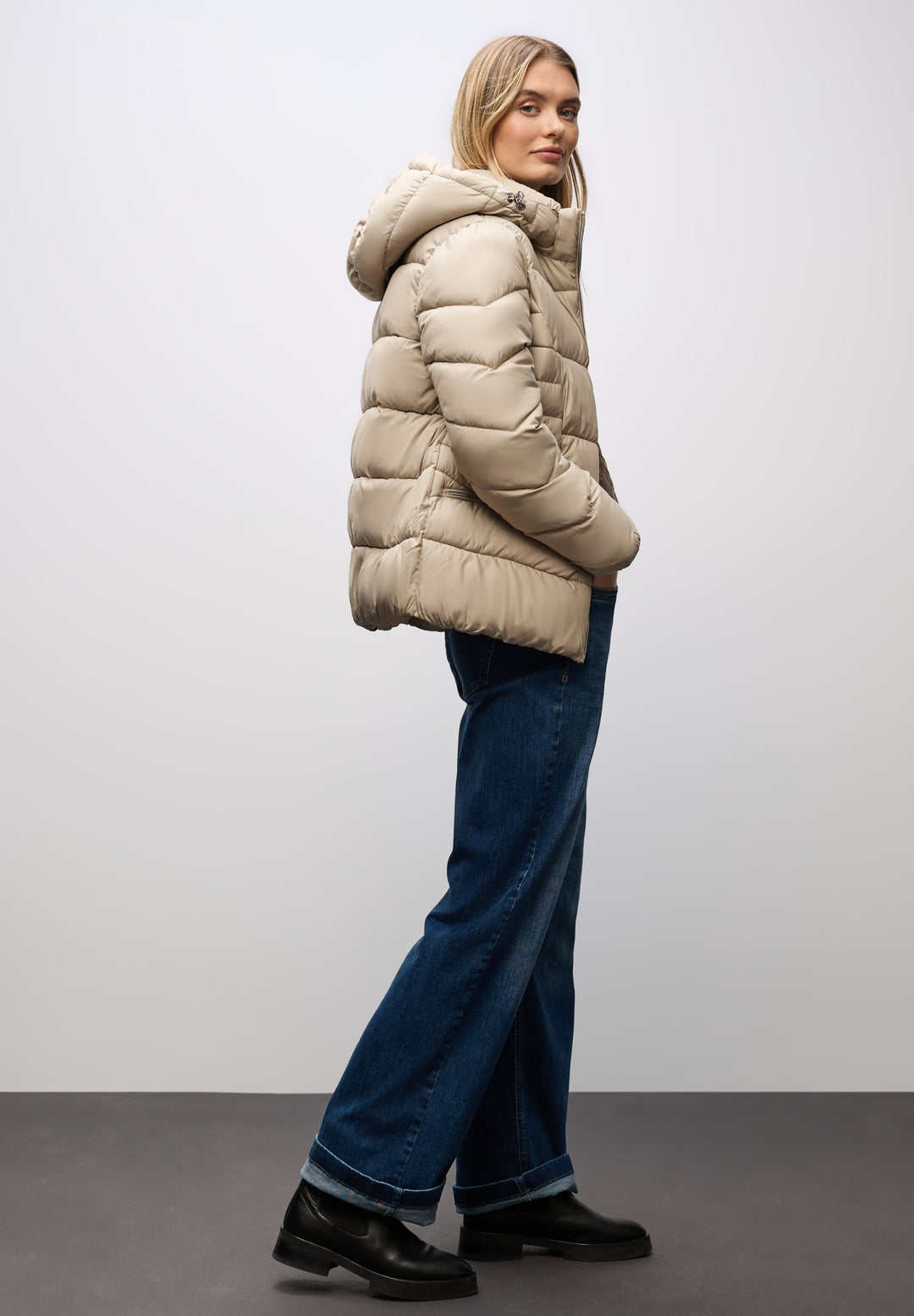 Short Padded Jkt, Smooth Champagne 16631 Bild 7