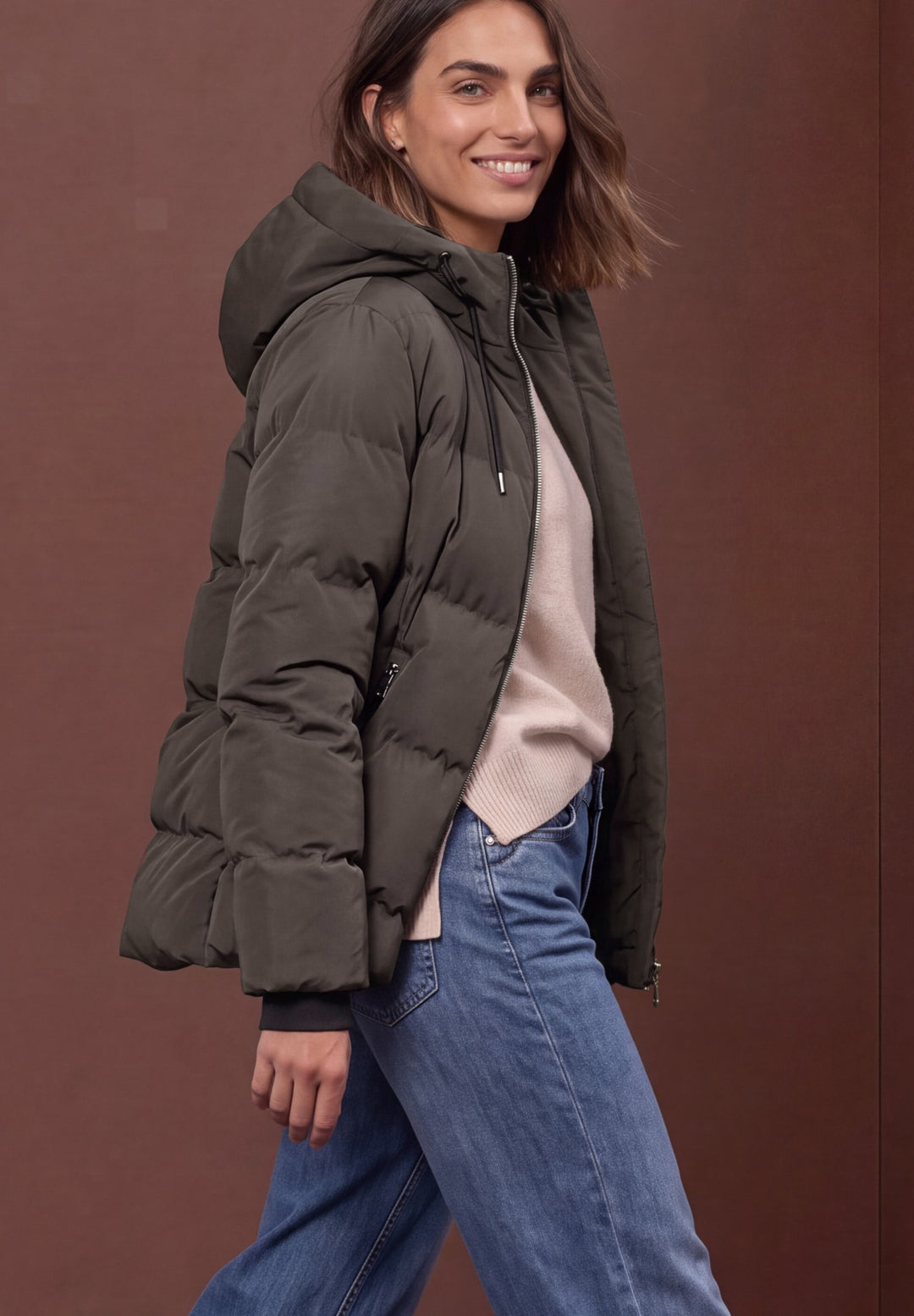 Short Padded Jkt w. Glued Quil, auburn brown 17111 Bild 3