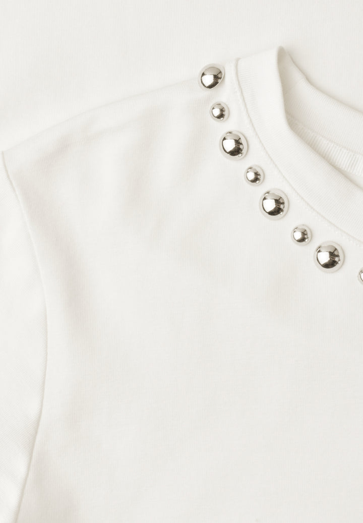 short shirt w.deco neck, off white 10108 Bild 2