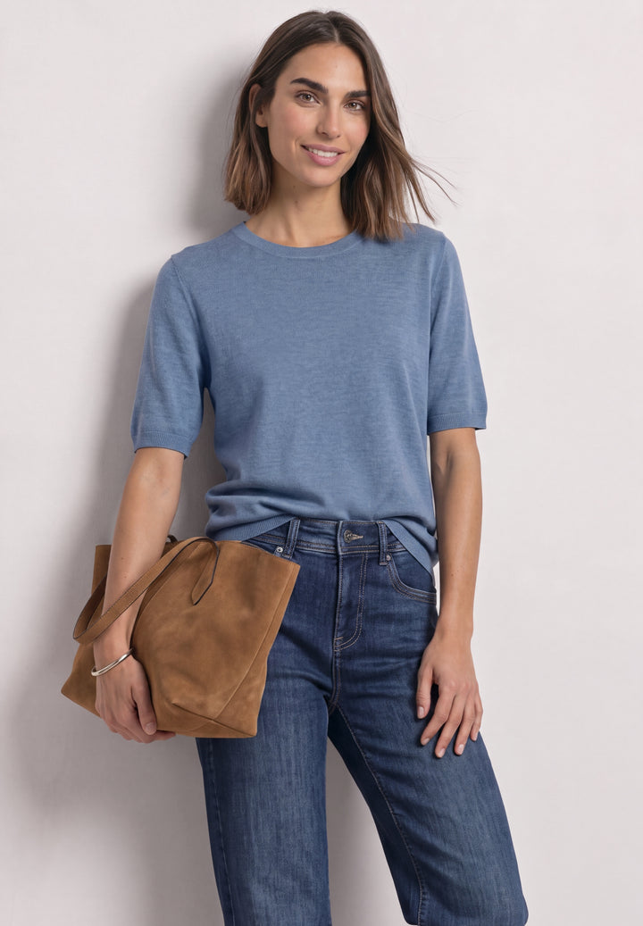 short sleeve sweater, northern blue mel. 17934 Bild 3