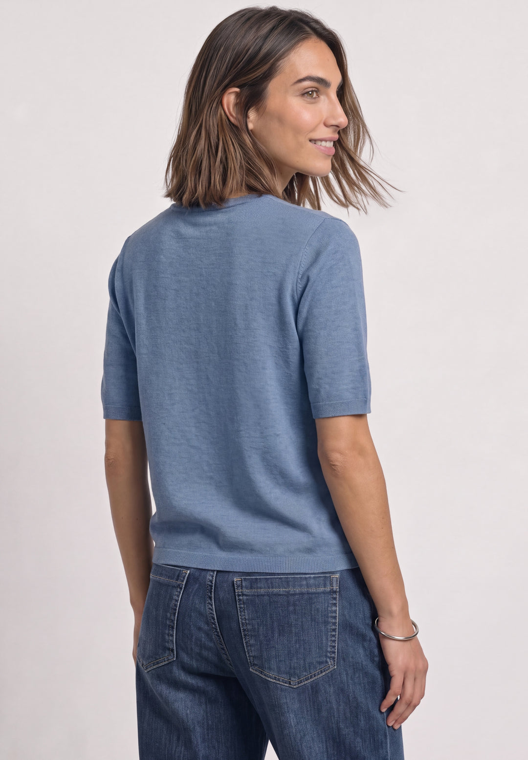 short sleeve sweater, northern blue mel. 17934 Bild 4