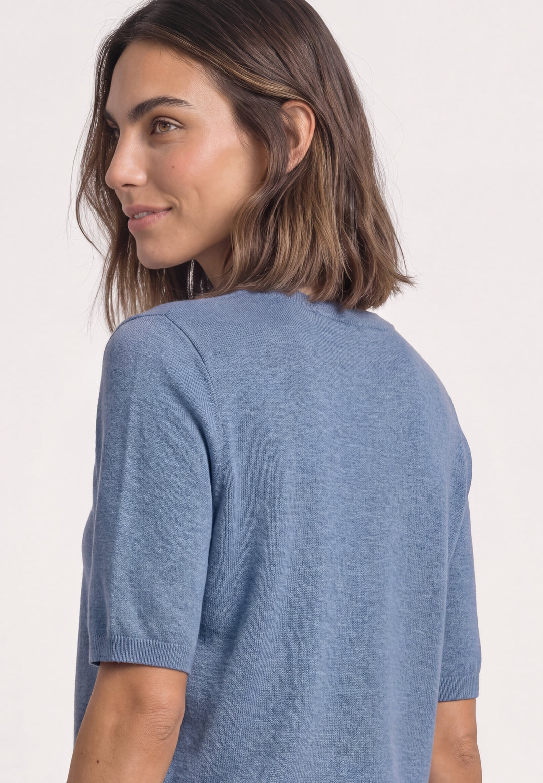 short sleeve sweater, northern blue mel. 17934 Bild 6