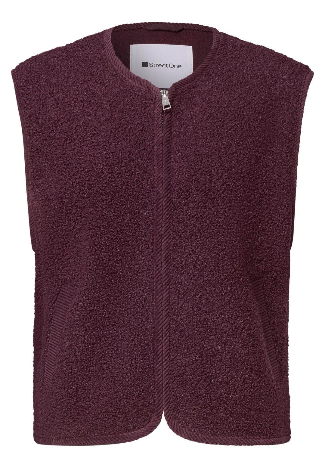 Short Teddy Vest w. Corduroy D, rustic rouge 17820 Bild 1