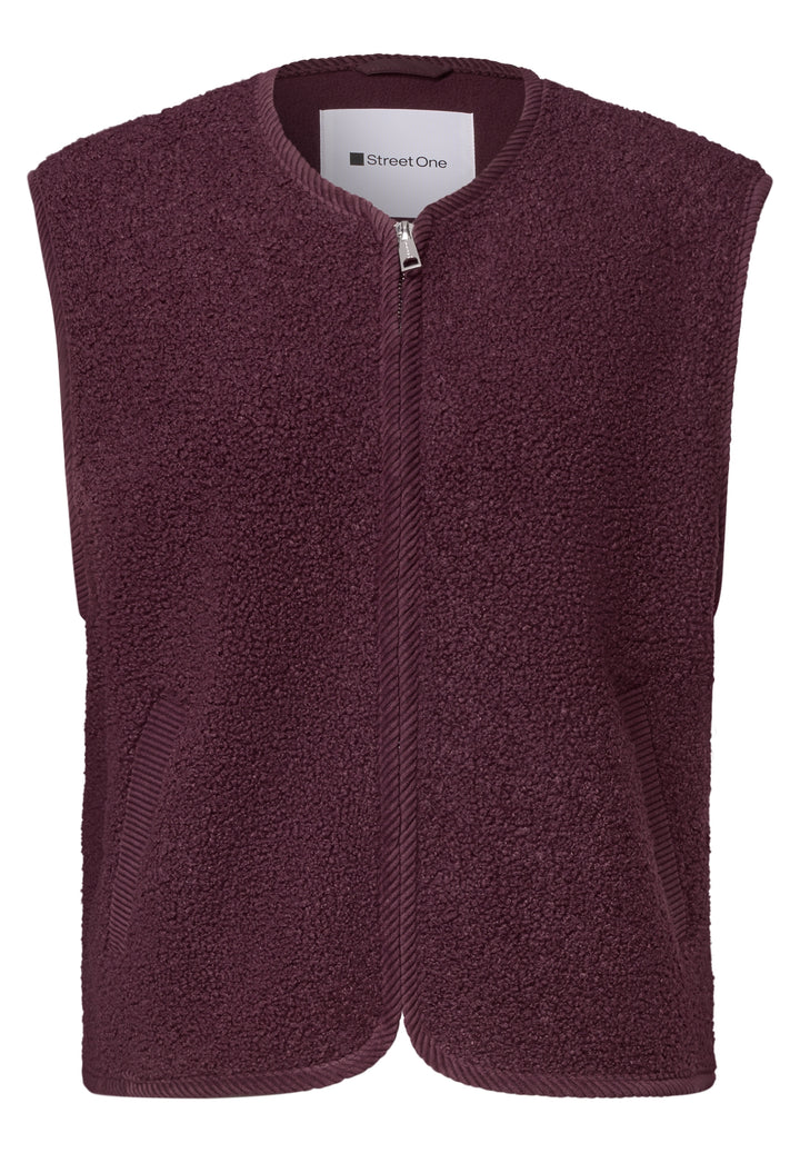 Short Teddy Vest w. Corduroy D, rustic rouge 17820 Bild 1