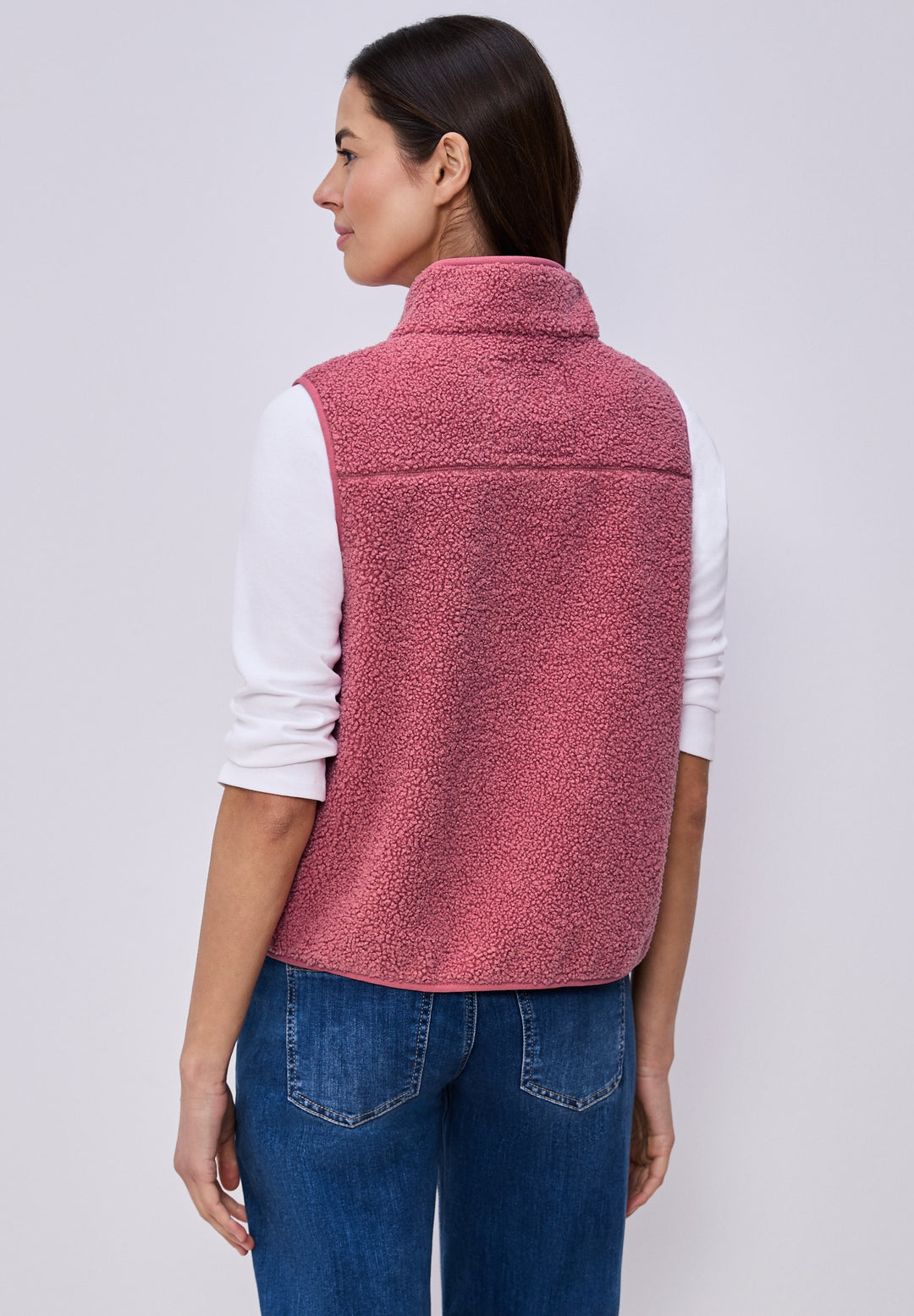 Short Teddy Vest w. Stand-Up C, desert berry 16615 Bild 4
