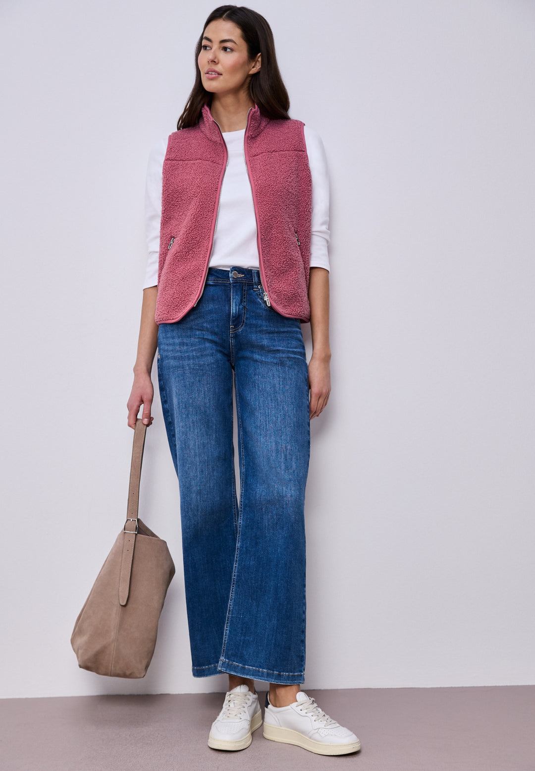 Short Teddy Vest w. Stand-Up C, desert berry 16615 Bild 5