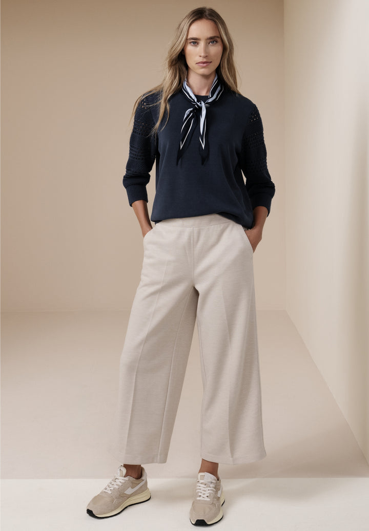 silk look shirt w.knit sleeves, shadowed navy 17502 Bild 5