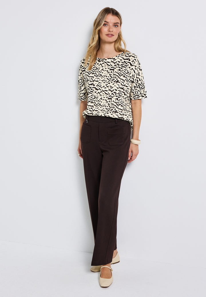 soft printed batwing shirt, morning beige 37019 Bild 5