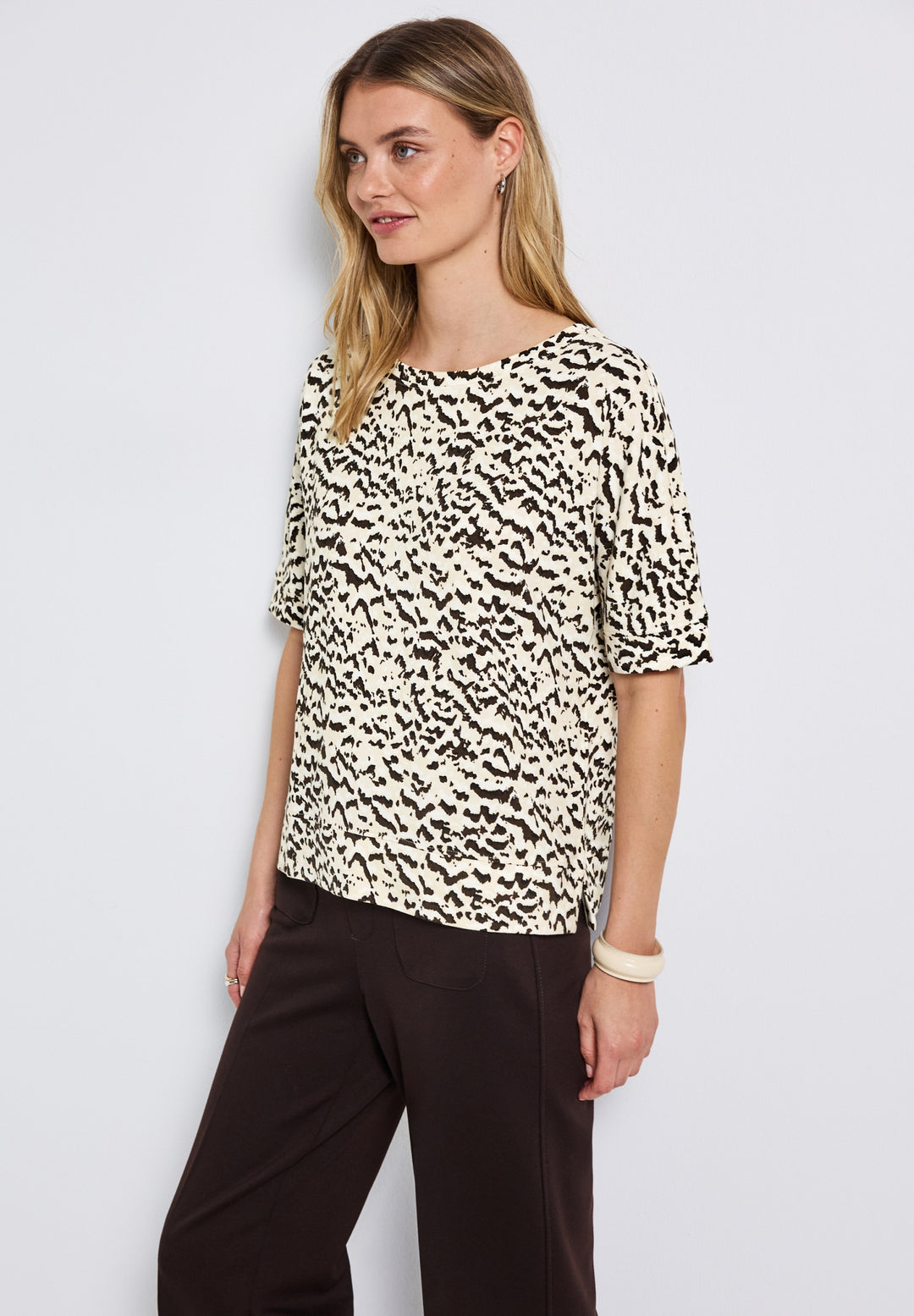 soft printed batwing shirt, morning beige 37019 Bild 7