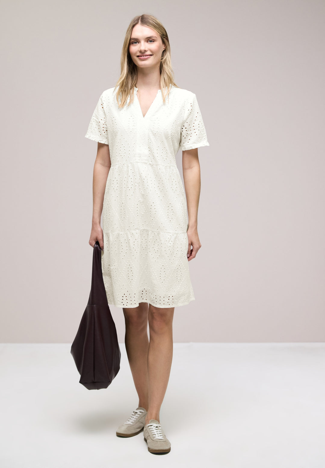 SOL_shiffley Tunic Dress solid, off white 10108 Bild 3