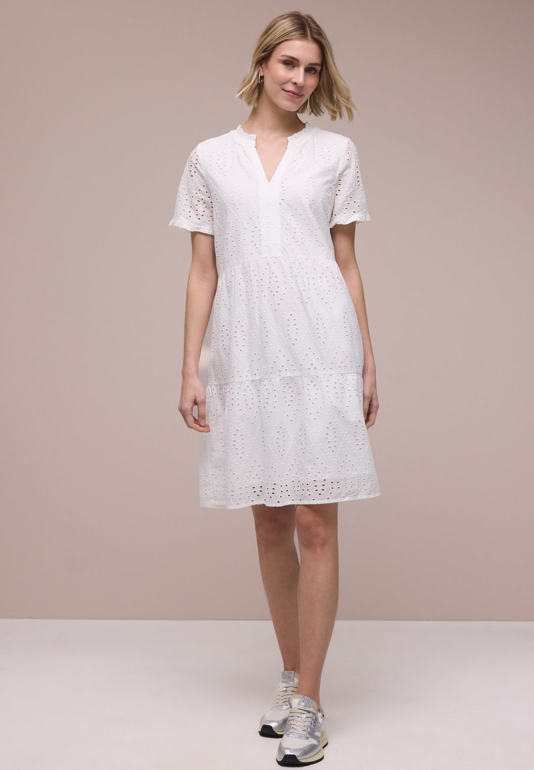 SOL_shiffley Tunic Dress solid, off white 10108 Bild 3