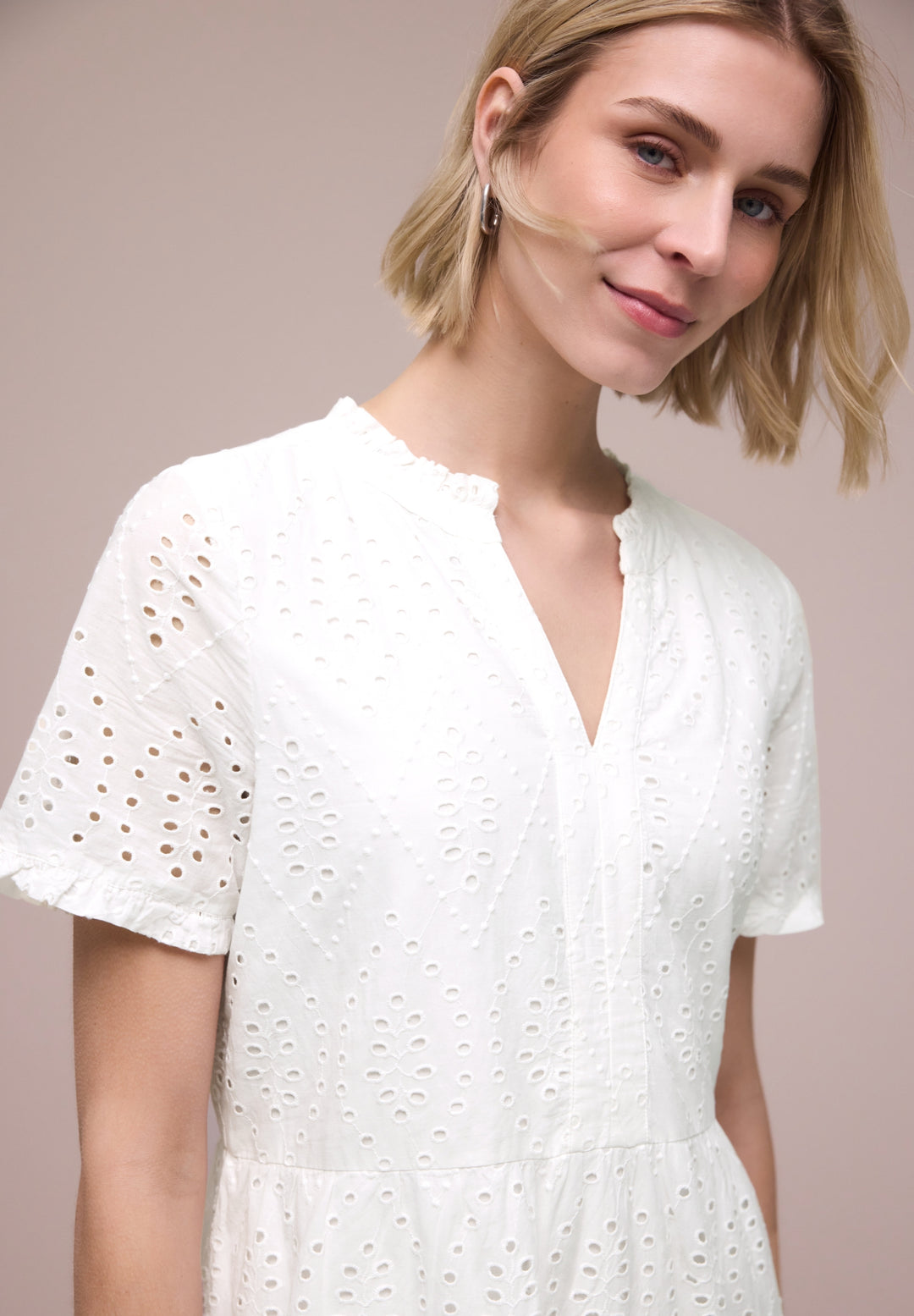 SOL_shiffley Tunic Dress solid, off white 10108 Bild 5