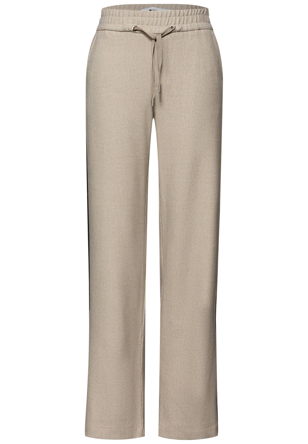Straight Leg MW Pepita with Ga, cotton beige 36667 Bild 1