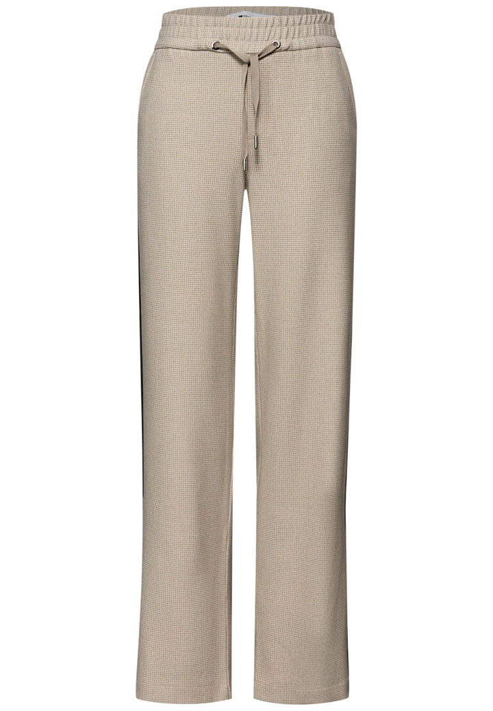 Straight Leg MW Pepita with Ga, cotton beige 36667 Bild 1