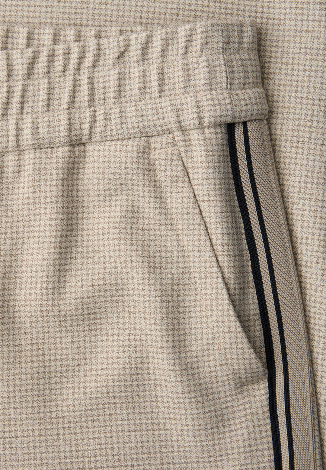 Straight Leg MW Pepita with Ga, cotton beige 36667 Bild 2