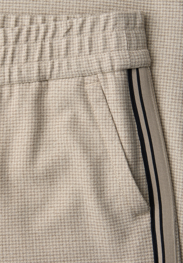 Straight Leg MW Pepita with Ga, cotton beige 36667 Bild 2