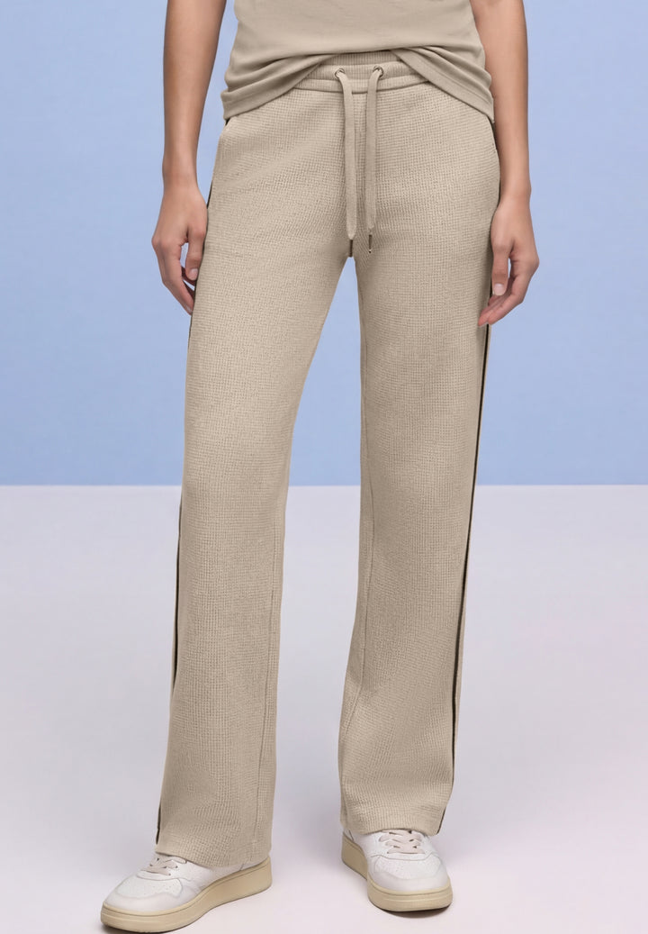 Straight Leg MW Pepita with Ga, cotton beige 36667 Bild 6