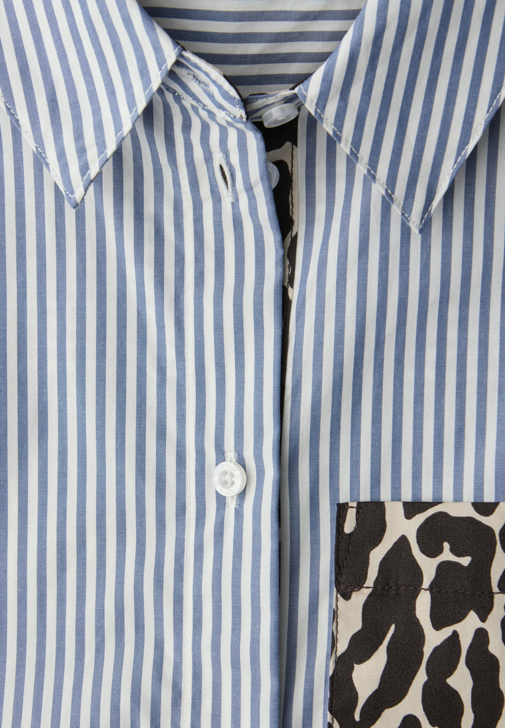 Striped shirtcollar blouse w p, original blue 22289 Bild 2