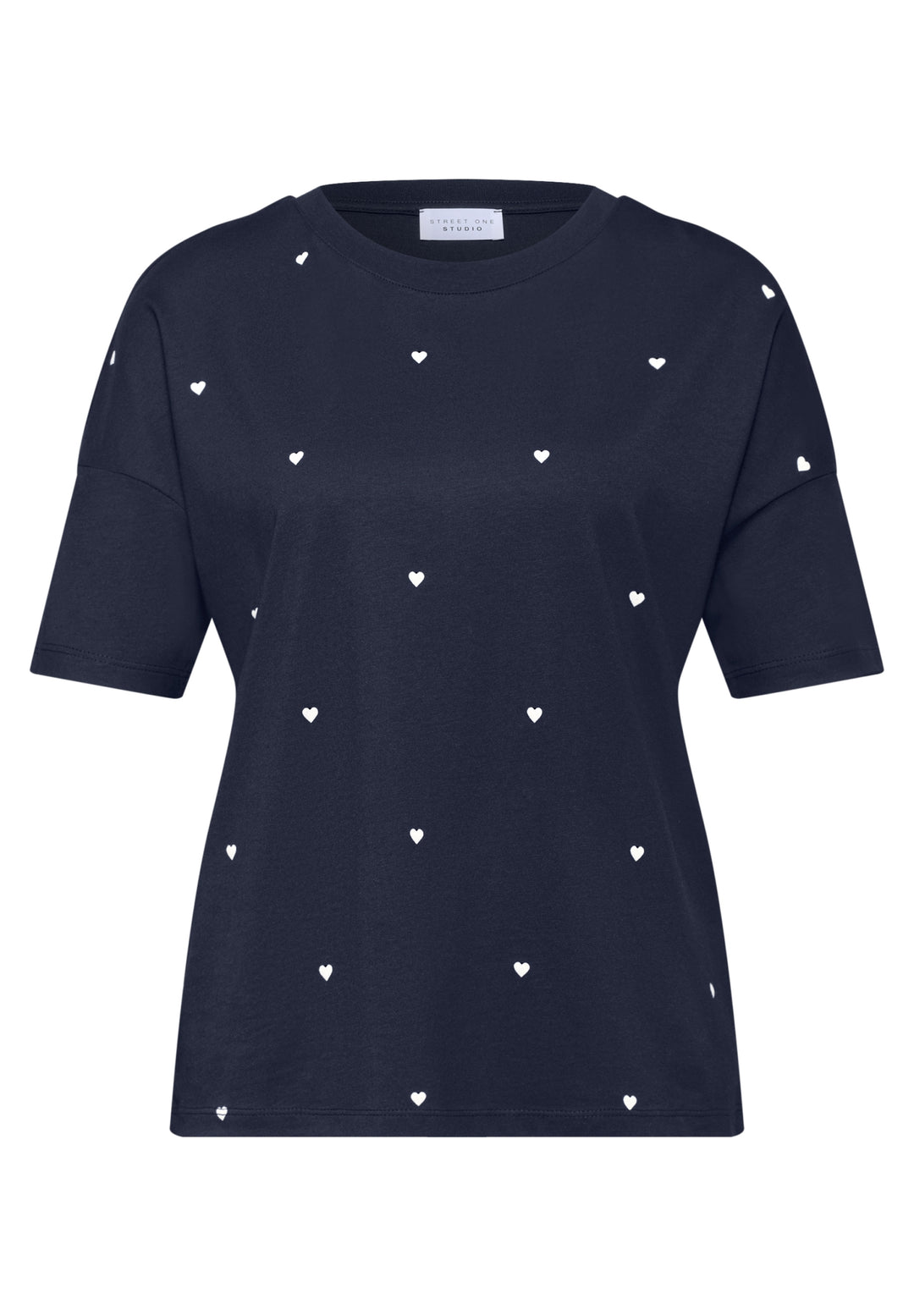 allover heart print shirt, midnight muse 27554 Bild 1