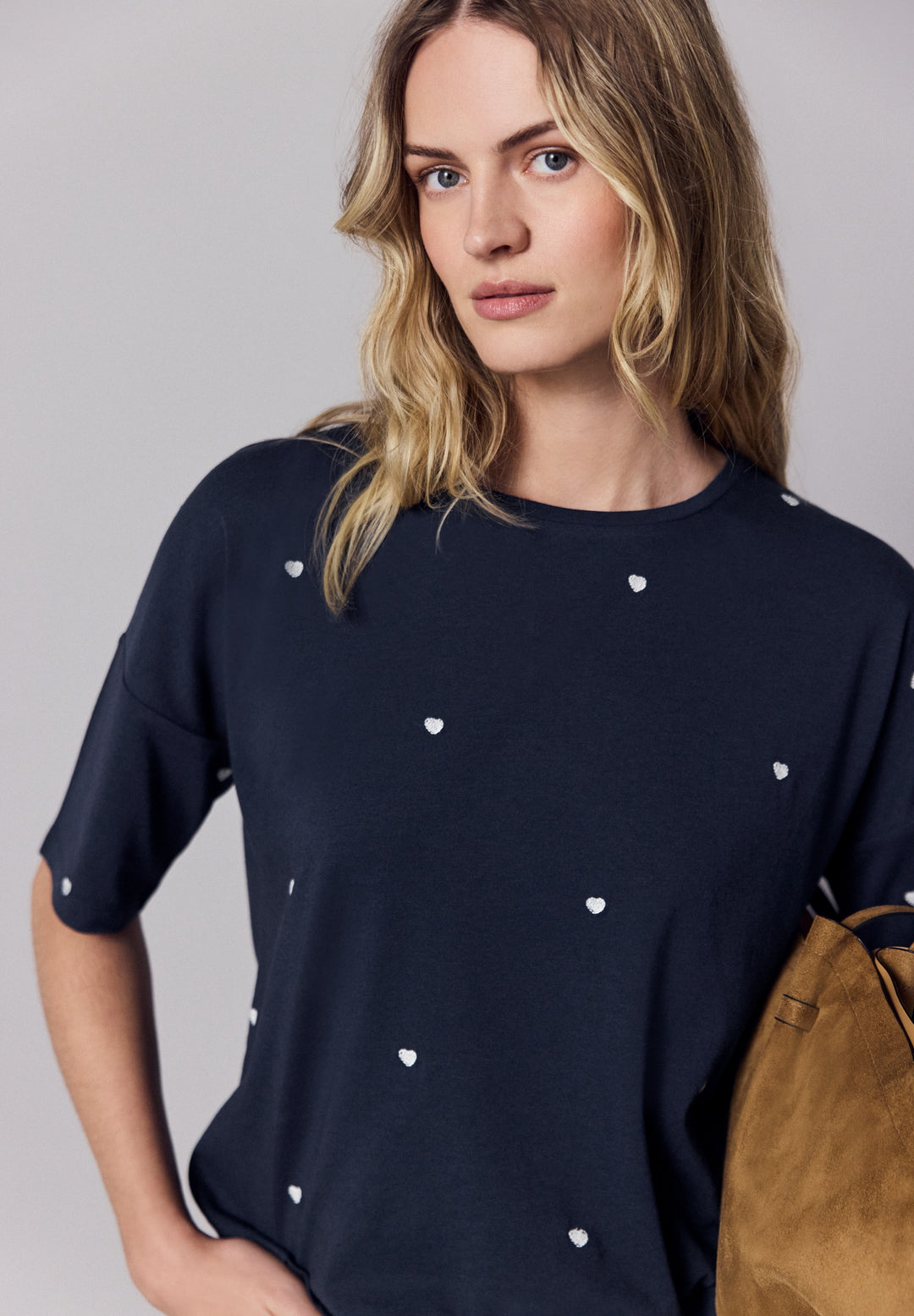 allover heart print shirt, midnight muse 27554 Bild 3