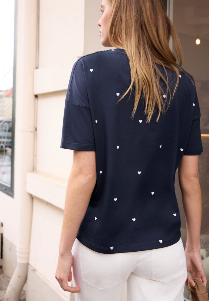 allover heart print shirt, midnight muse 27554 Bild 4