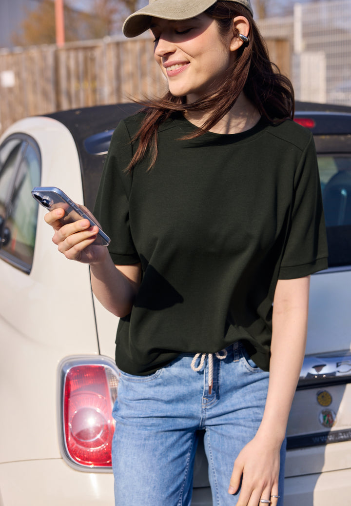 basic interlock shirt, oil green 16303 Bild 3