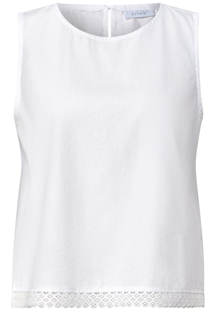 Blousetop w tape detail, White 10000 Bild 1