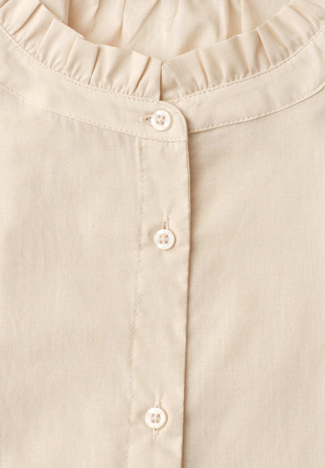 Buttoned frill collar blouse w, stone sand 17452 Bild 2