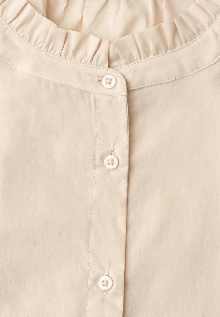 Buttoned frill collar blouse w, stone sand 17452 Bild 2