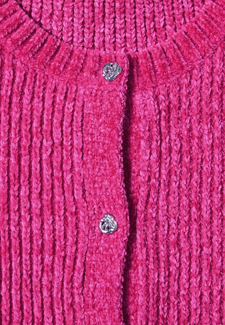 Chenille sleeveless cardigan, ruby raspberry 17939 Bild 2