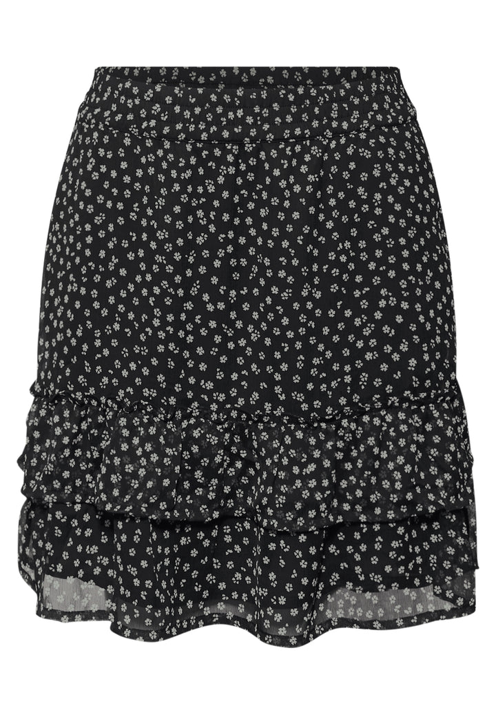 Chiffon skirt_AOP, Black 20001 Bild 1