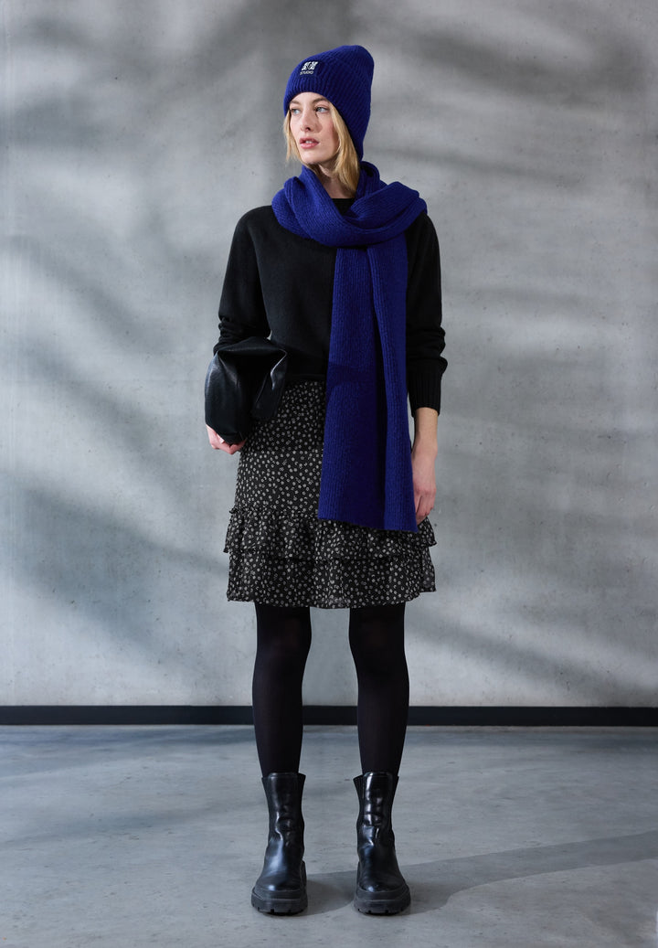 Chiffon skirt_AOP, Black 20001 Bild 3