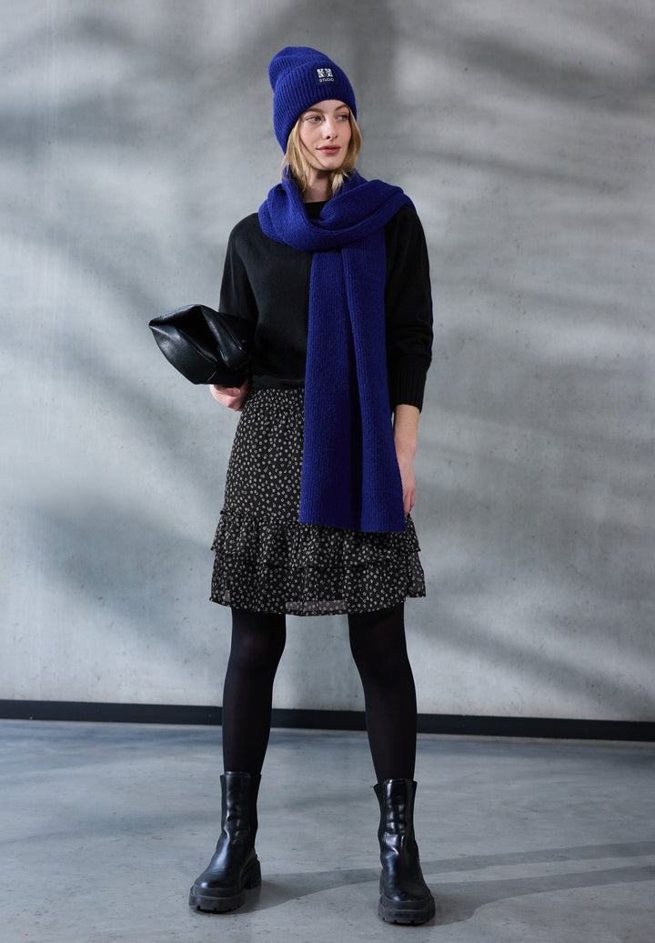 Chiffon skirt_AOP, Black 20001 Bild 6