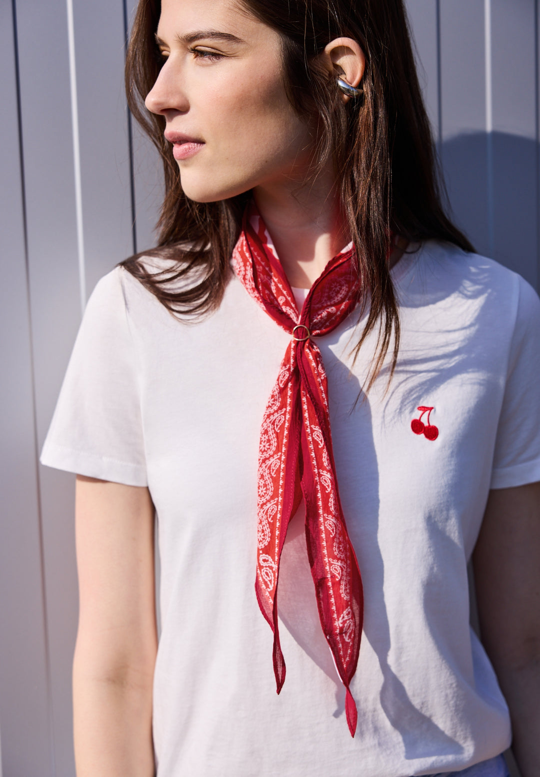 Diamond Bandana with Bead, chili red 37288 Bild 3