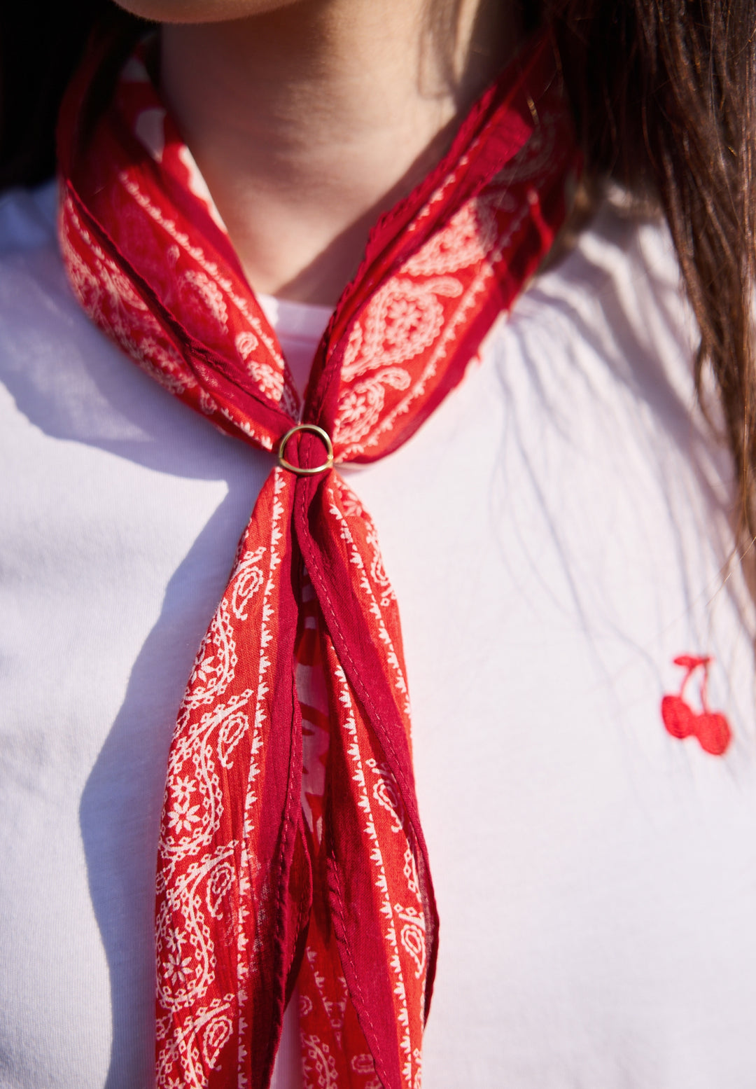 Diamond Bandana with Bead, chili red 37288 Bild 4