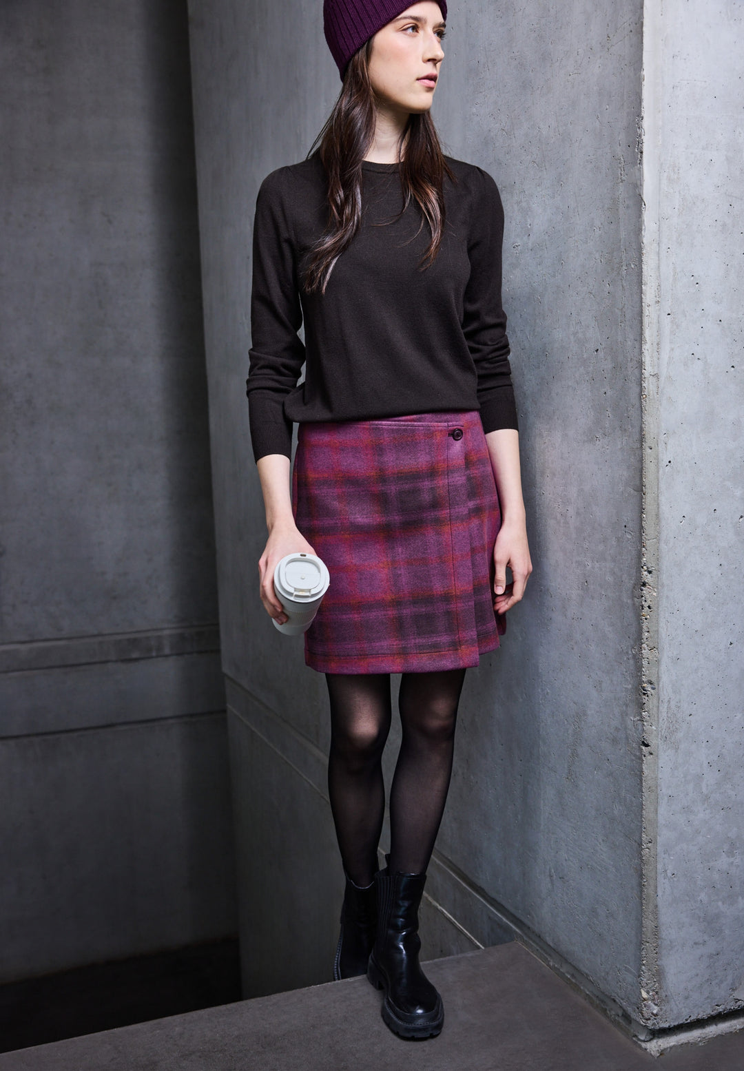 Fake wrap_check, royal plum 37212 Bild 5